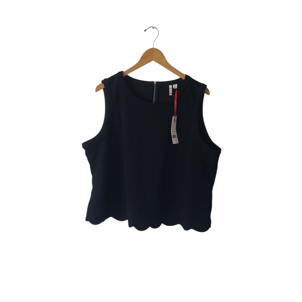 Elle Black Blouse. Shirt. Top. Elegant. Party. Business. NWT. Extra Large. XL.
